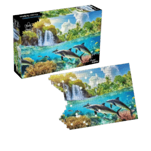 Puzzlemaster 1000-Piece Jigsaw Puzzle "Crusin' Dolphins"