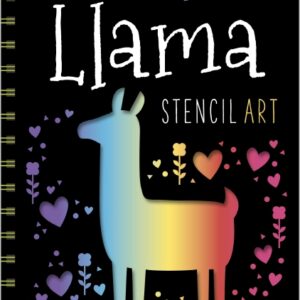 Scratch & Sparkle Llama Stencil Art