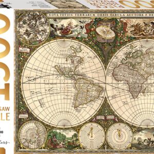 Mindbogglers Gold 1500 Piece Jigsaw Puzzle: Vintage World Map