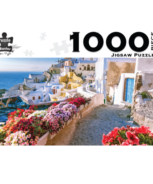 Puzzlemaster 1000-Piece Jigsaw Puzzle “Oia Village Santorini”