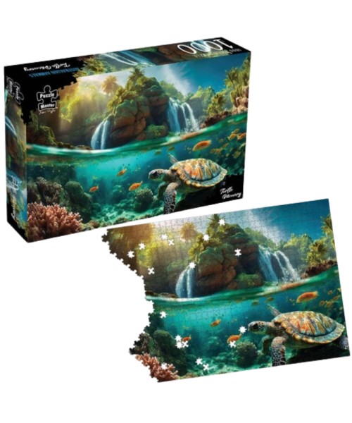Puzzlemaster 1000-Piece Jigsaw Puzzle _Turtle Discovery